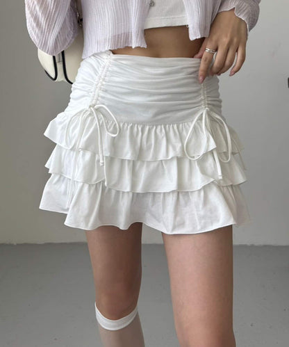 套裝可穿/繫帶褶皺迷你裙
