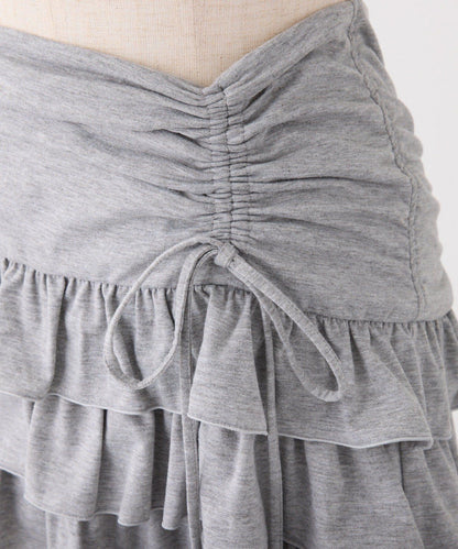 套裝可穿/繫帶褶皺迷你裙