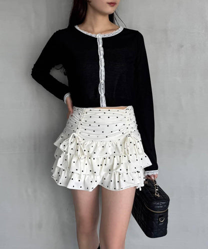 套裝可穿/繫帶褶皺迷你裙