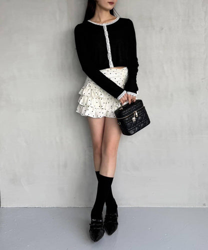 套裝可穿/繫帶褶皺迷你裙