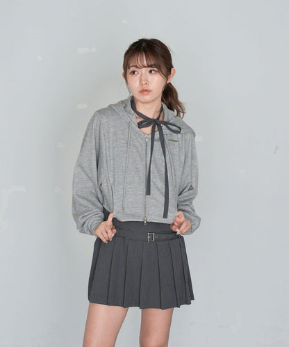 RAY CASSIN 按扣設計 百褶 吊帶迷你連衣裙