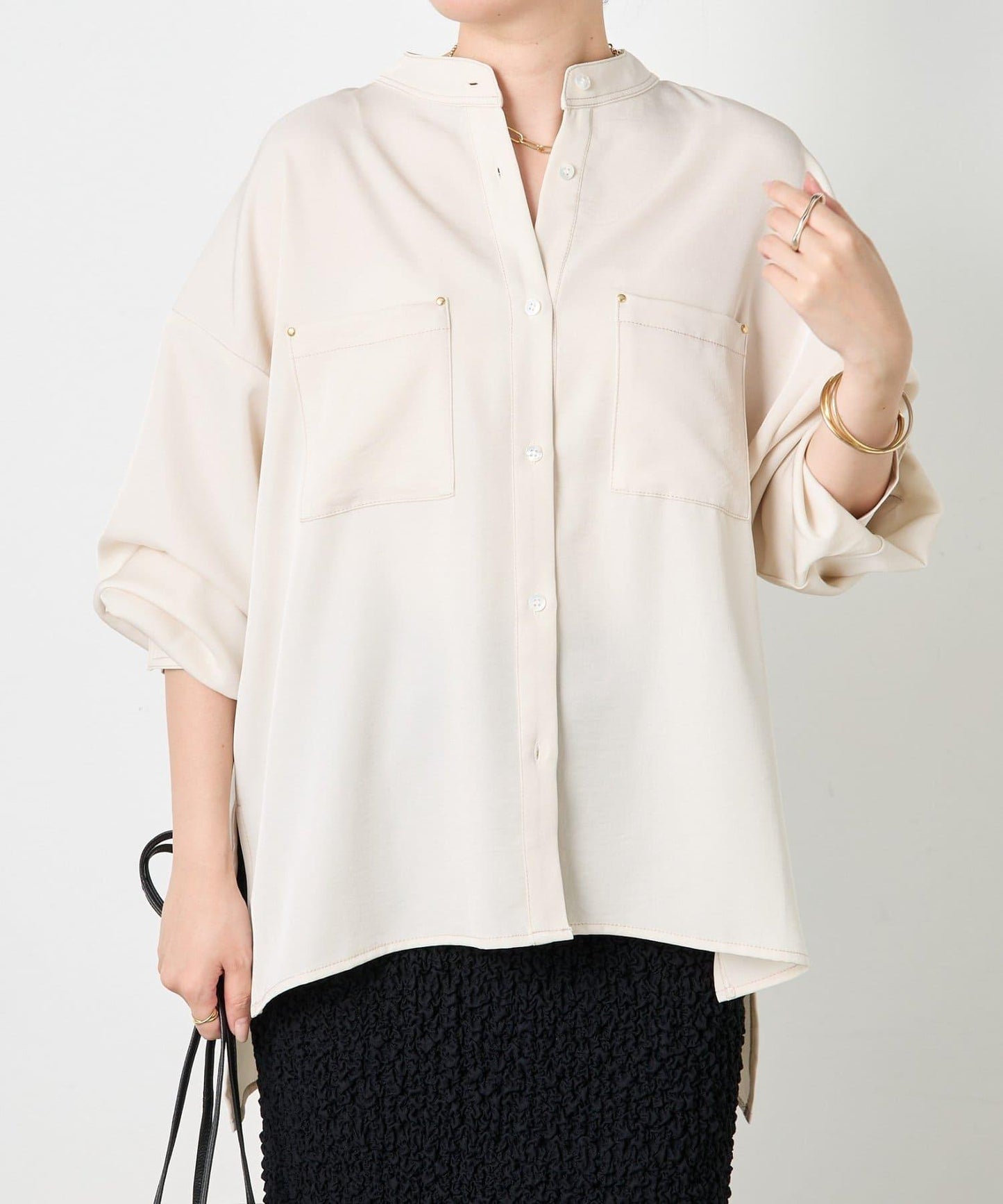 鉚釘口袋襯衫