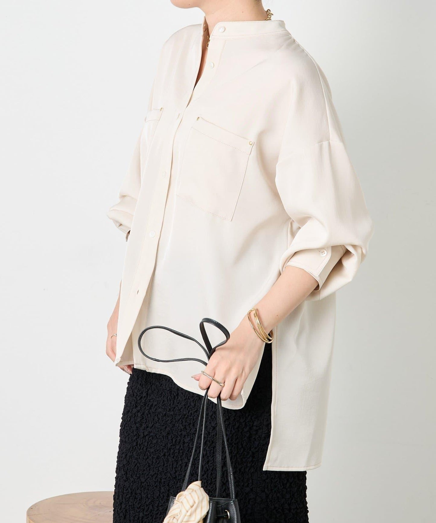 鉚釘口袋襯衫