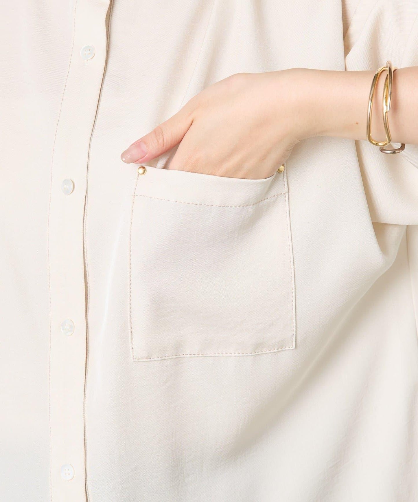鉚釘口袋襯衫