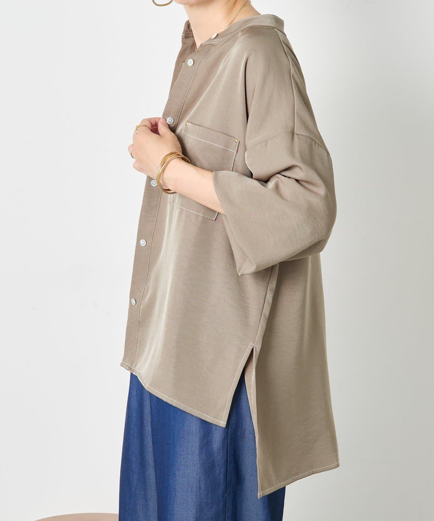 鉚釘口袋襯衫