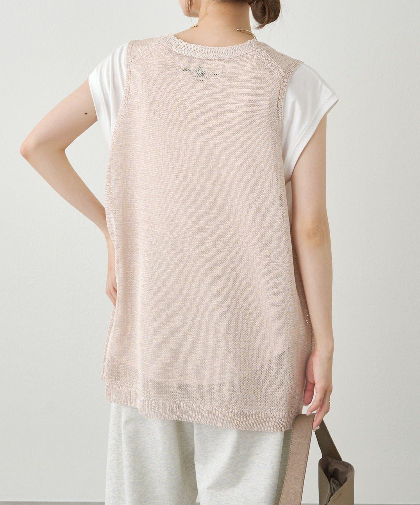 條紋毛線針織馬甲