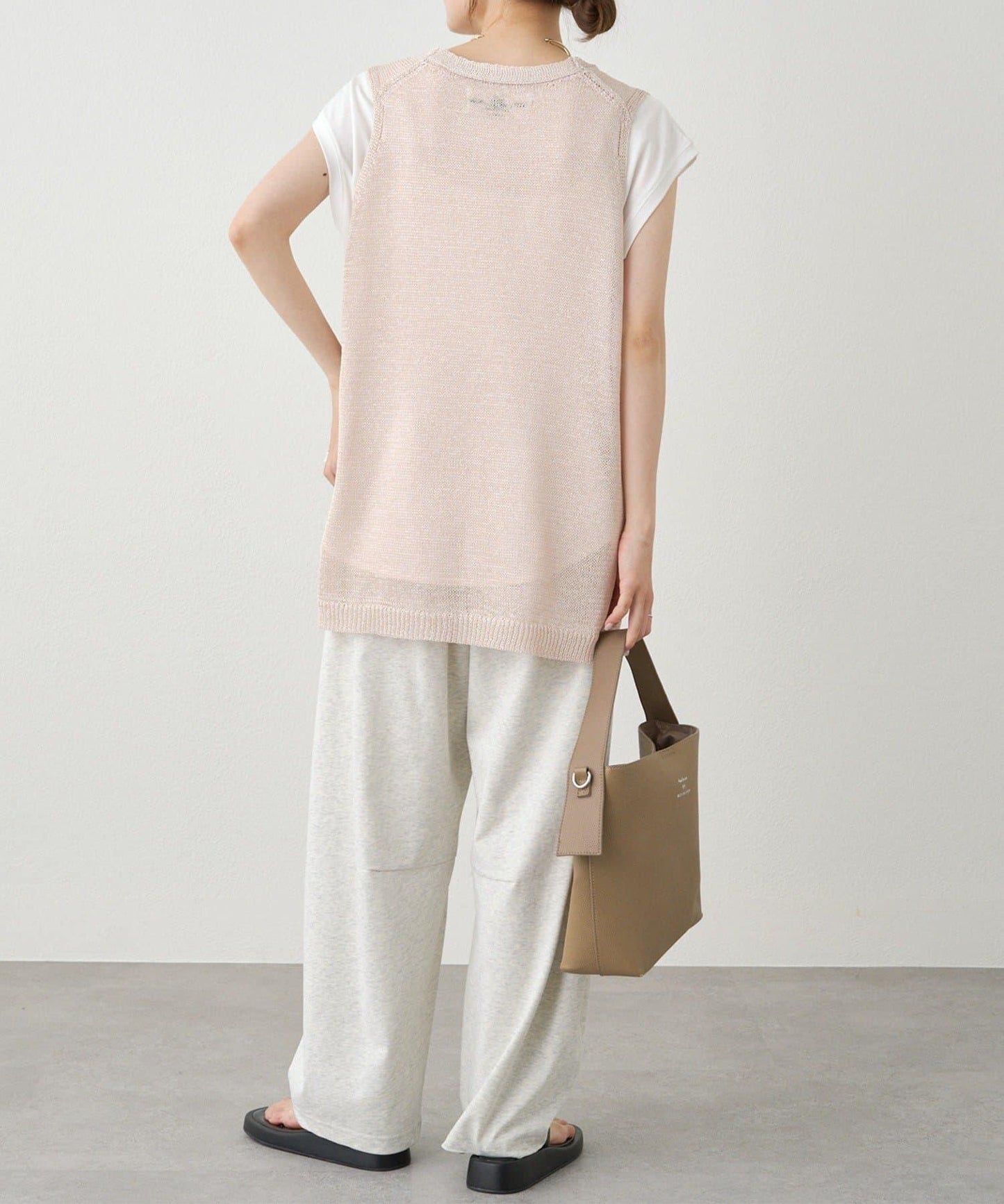 條紋毛線針織馬甲