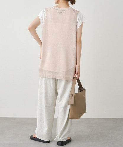 條紋毛線針織馬甲