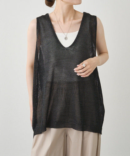 條紋毛線針織馬甲