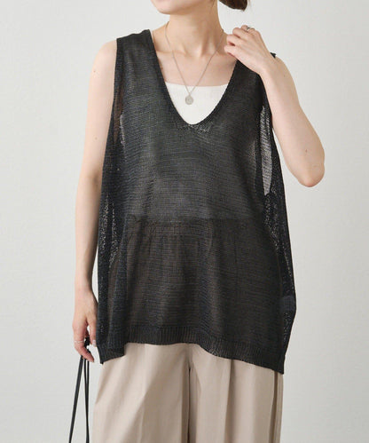 條紋毛線針織馬甲