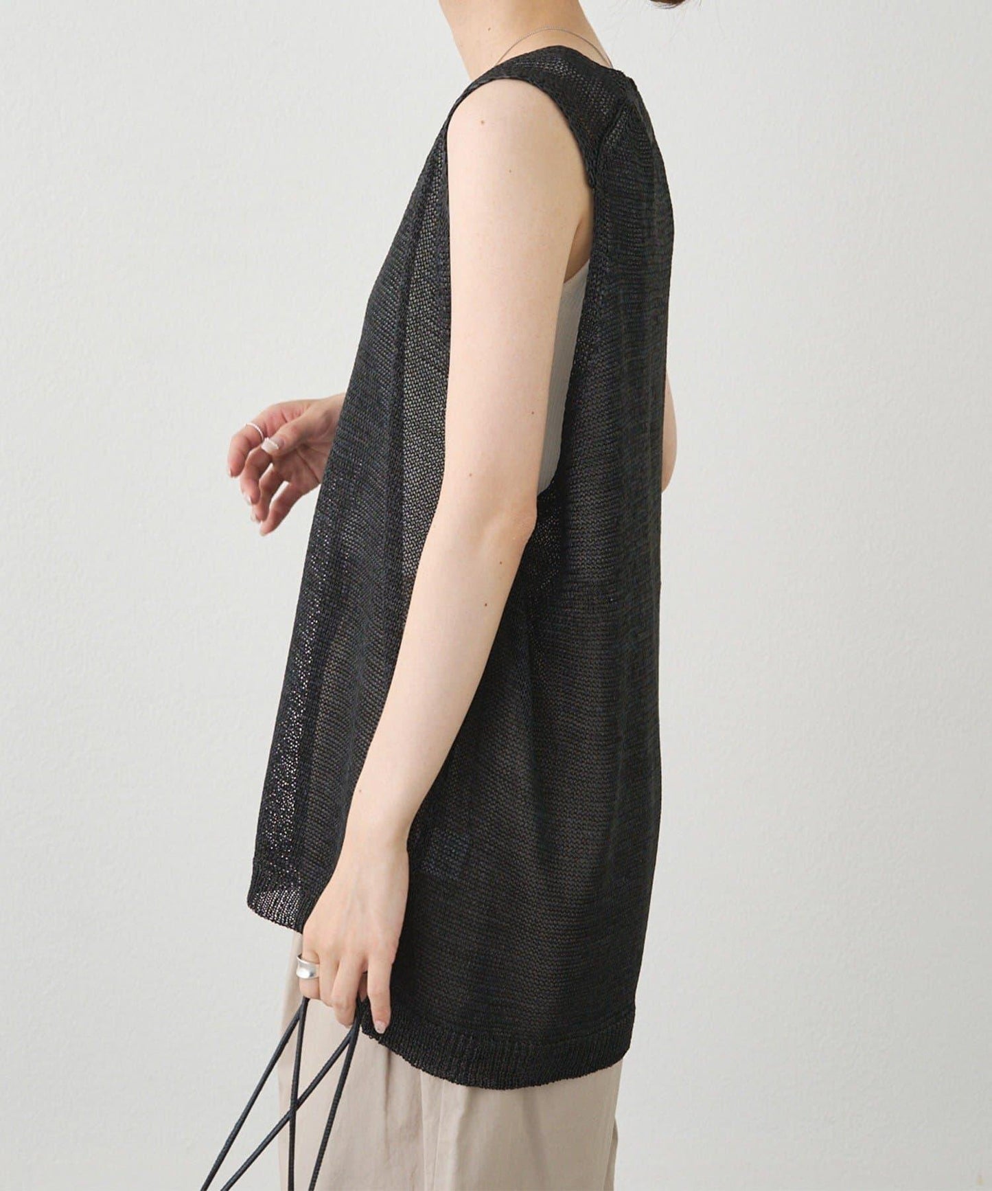 條紋毛線針織馬甲