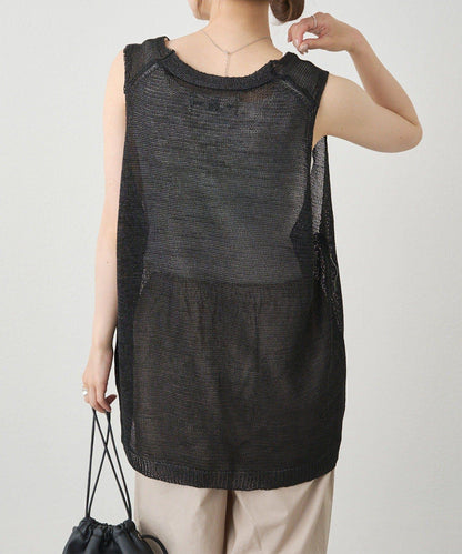 條紋毛線針織馬甲