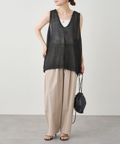 條紋毛線針織馬甲