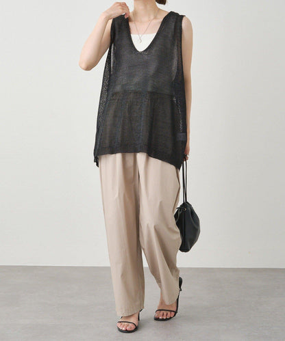 條紋毛線針織馬甲