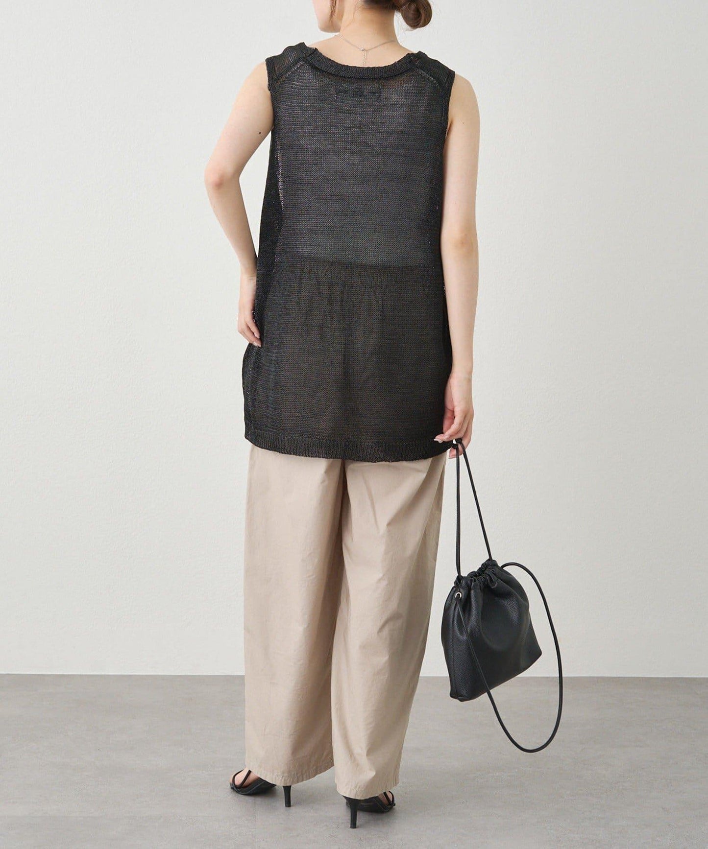 條紋毛線針織馬甲