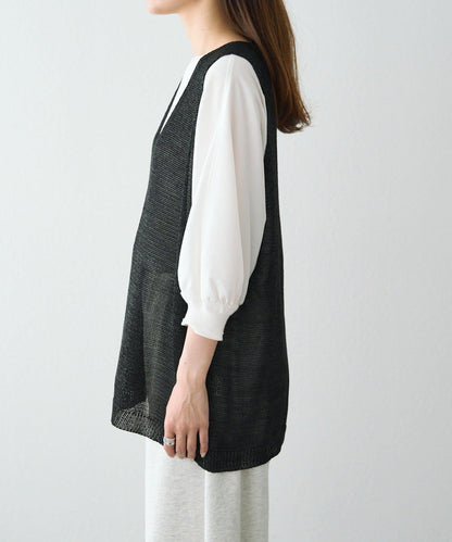 條紋毛線針織馬甲