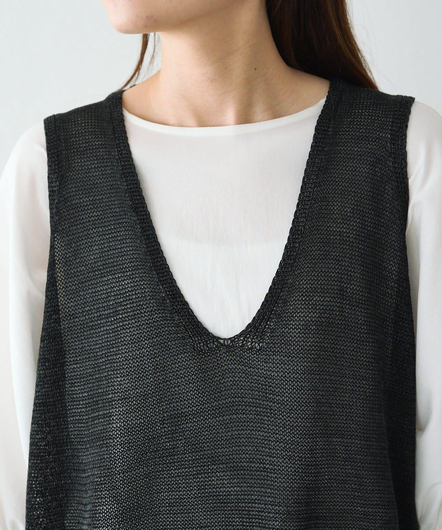 條紋毛線針織馬甲