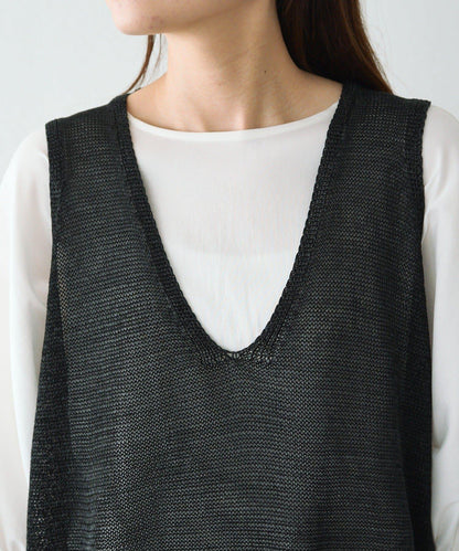 條紋毛線針織馬甲