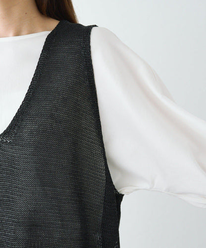 條紋毛線針織馬甲