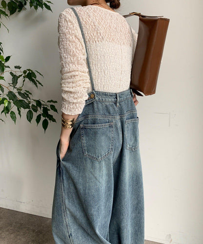 【限定】牛仔連體褲
