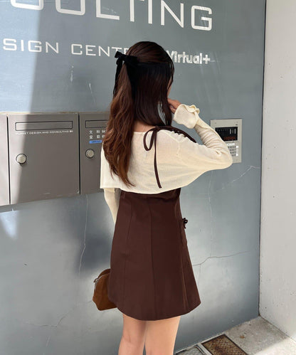 【柚子@reve.perle_精選】短外套&迷你連衣裙套裝
