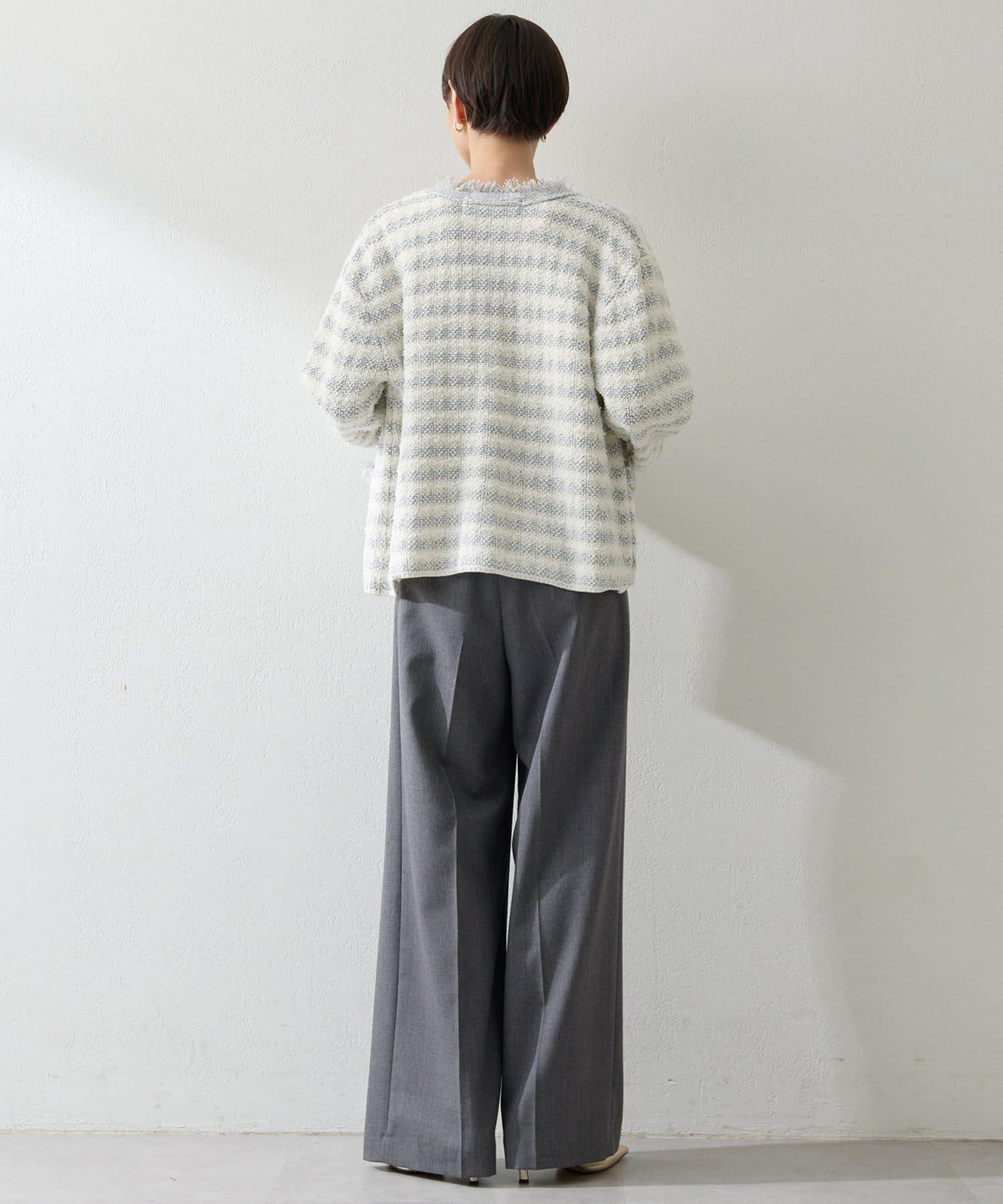 粗花呢針織夾克