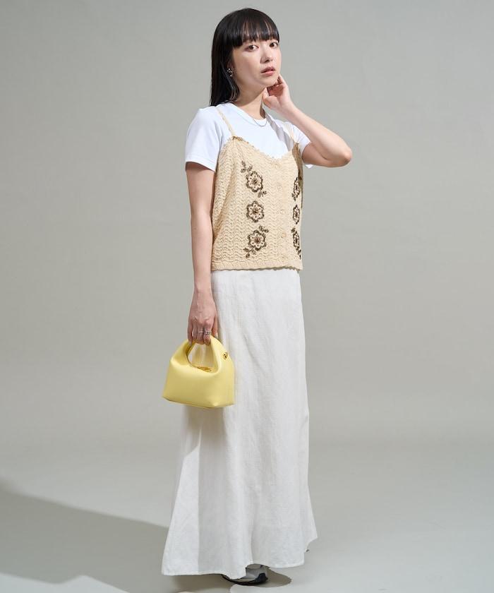 透視編織 珠片刺繡吊帶背心 胸衣