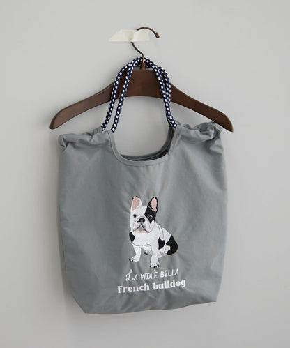 動物刺繡編織手提包