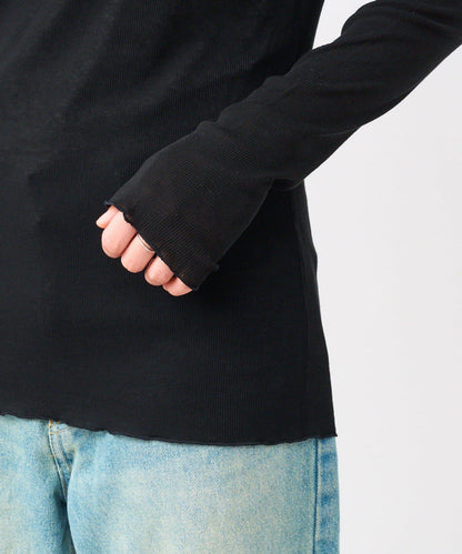 【女性化的透明感】紗質露肩套頭T恤/8月下旬發貨預定