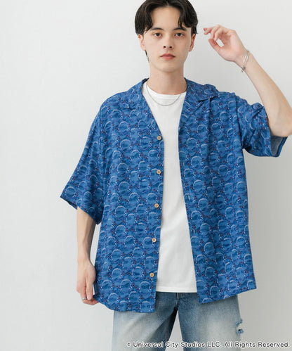 『聯名』JAWS×SENSE OF PLACE 全印花開領襯衫