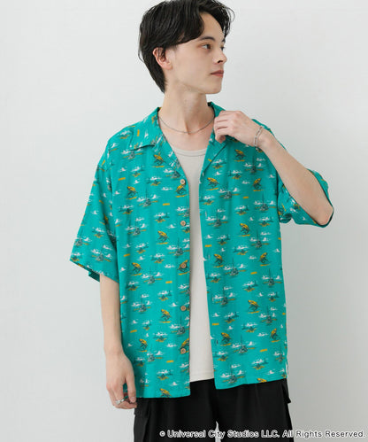 『聯名』JAWS×SENSE OF PLACE 全印花開領襯衫