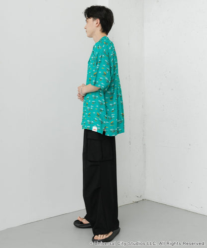 『聯名』JAWS×SENSE OF PLACE 全印花開領襯衫