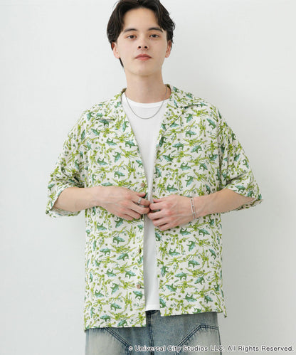 『聯名』JAWS×SENSE OF PLACE 全印花開領襯衫