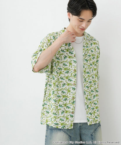 『聯名』JAWS×SENSE OF PLACE 全印花開領襯衫