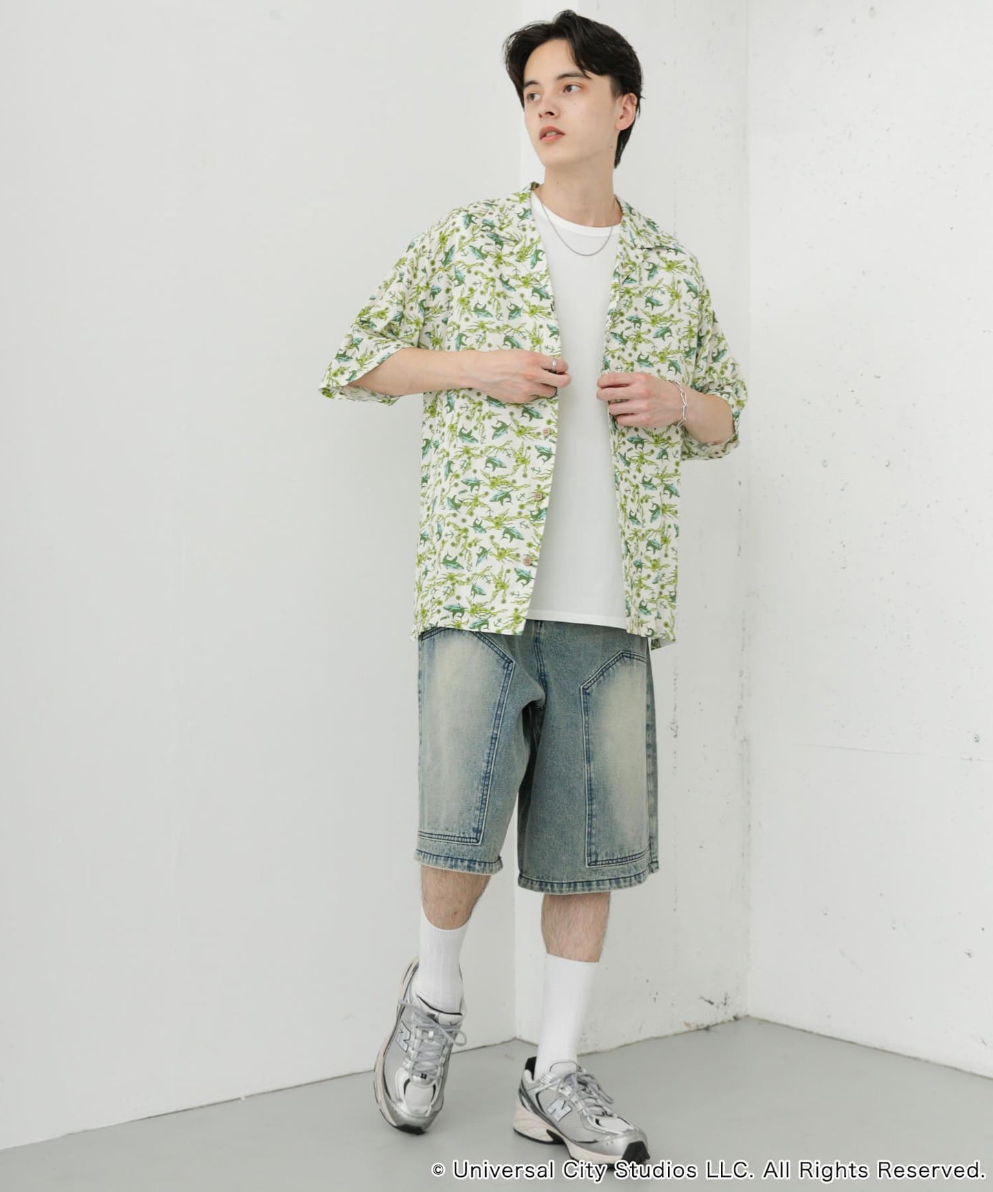 『聯名』JAWS×SENSE OF PLACE 全印花開領襯衫