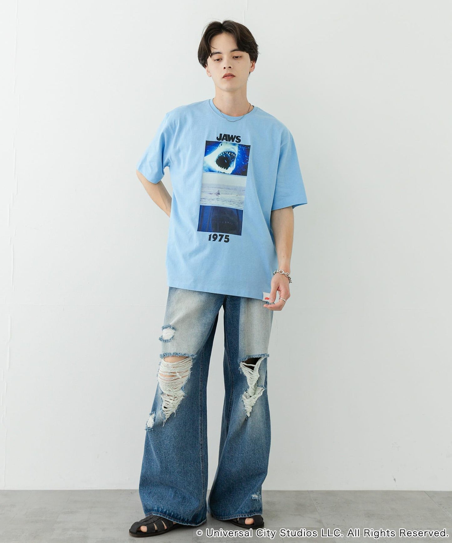 『聯名』SENSE OF PLACE×JAWS 印花T恤/A