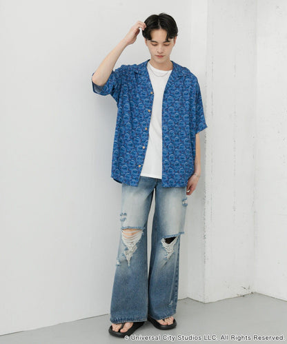 『聯名』JAWS×SENSE OF PLACE 全印花開領襯衫