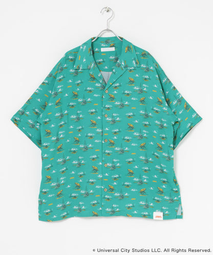 『聯名』JAWS×SENSE OF PLACE 全印花開領襯衫