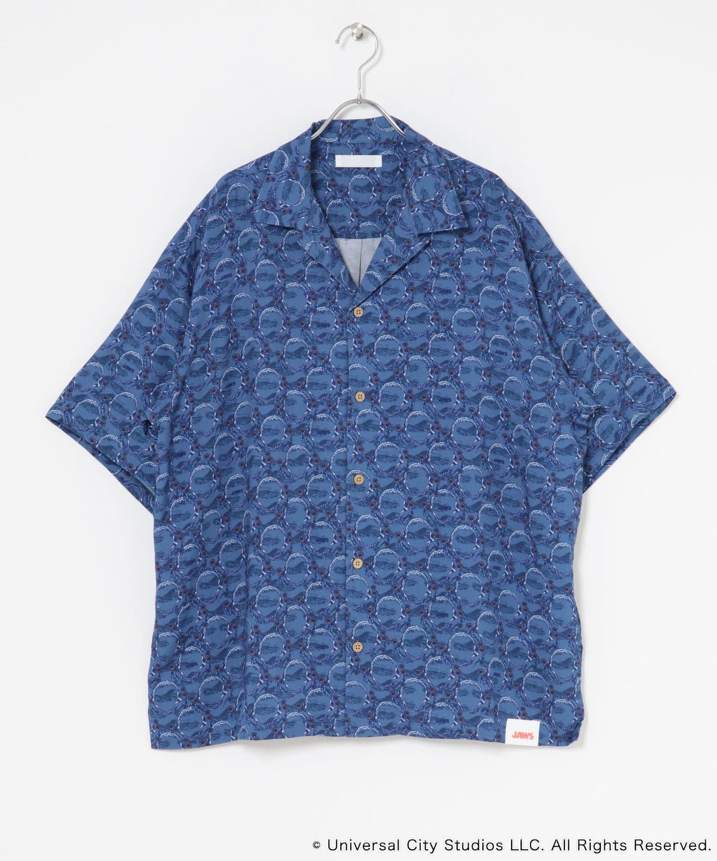 『聯名』JAWS×SENSE OF PLACE 全印花開領襯衫