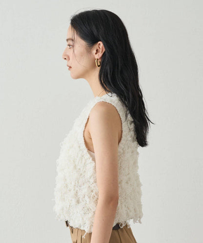 【Loungedress】網紗環形針織背心