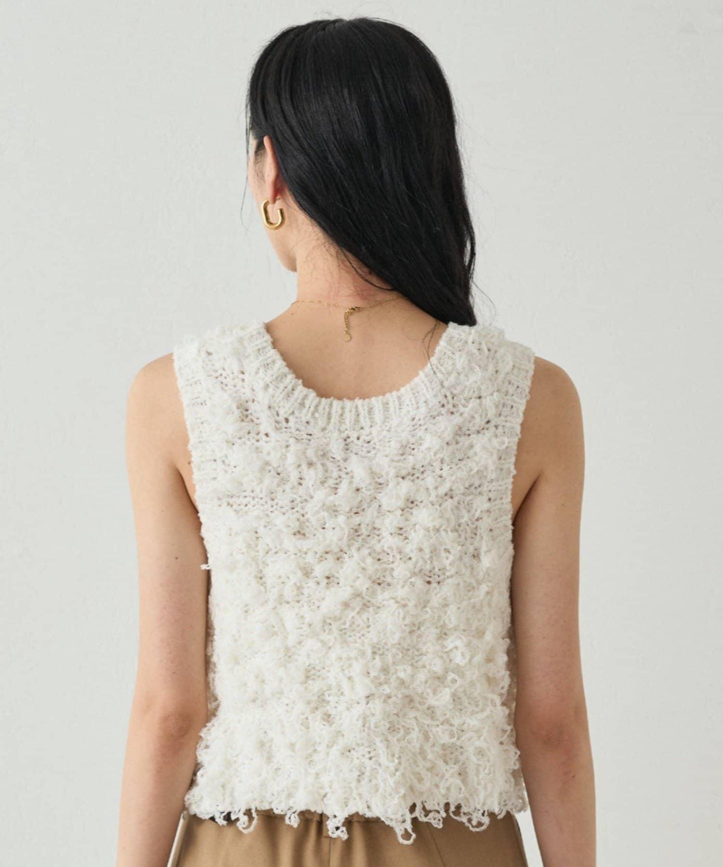 【Loungedress】網紗環形針織背心