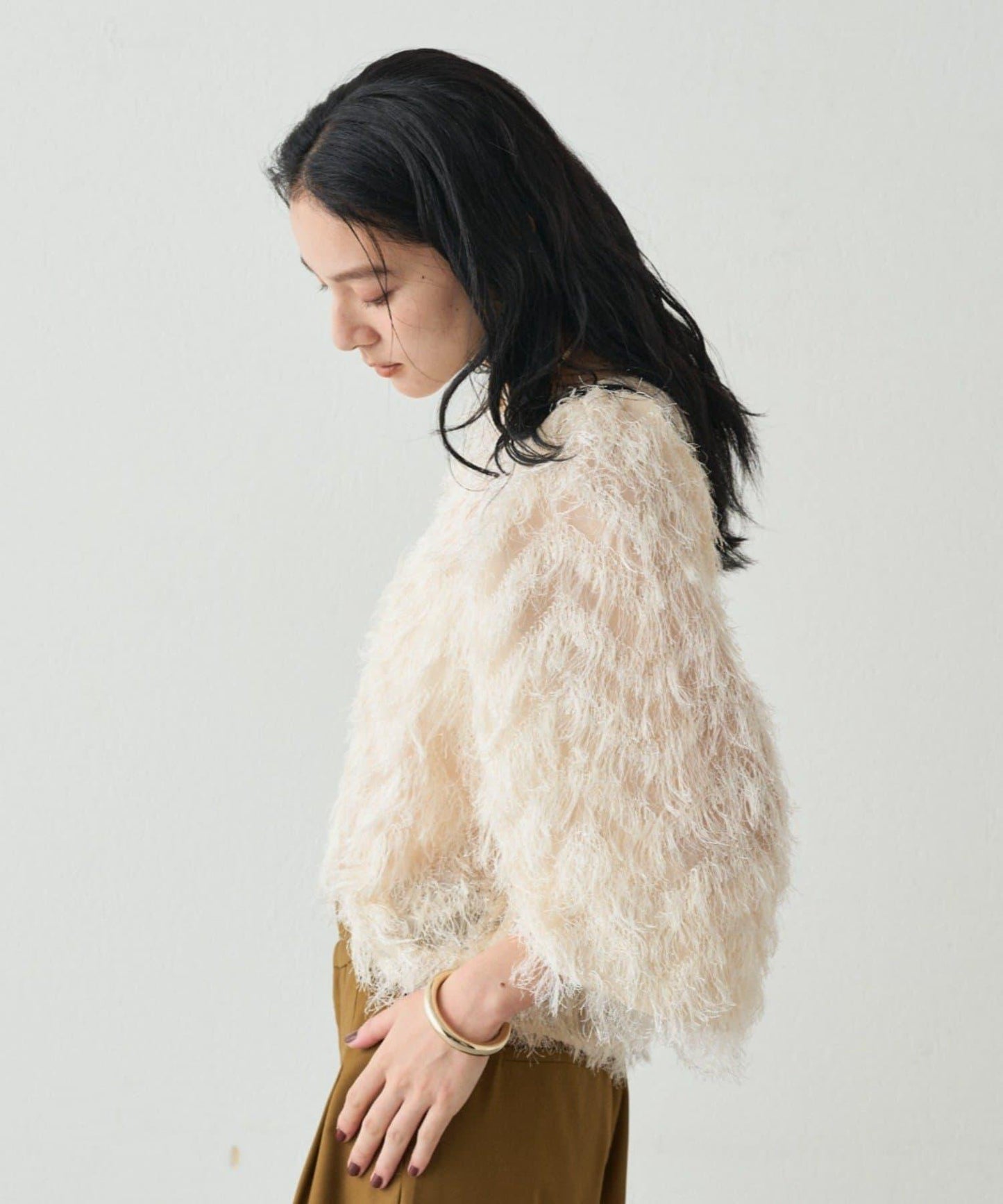 【Loungedress】提花羽毛襯衫