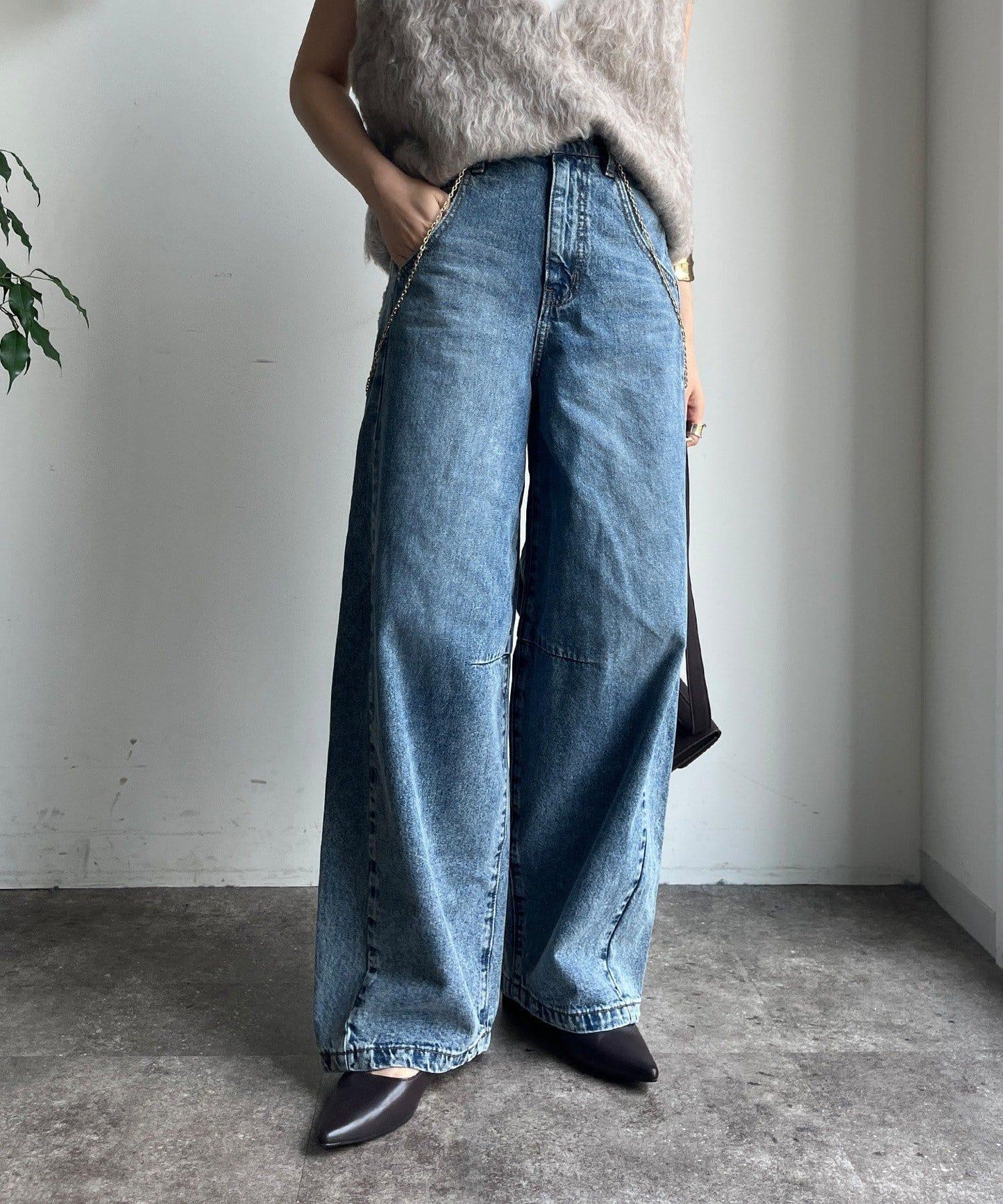 無縫流蘇牛仔褲