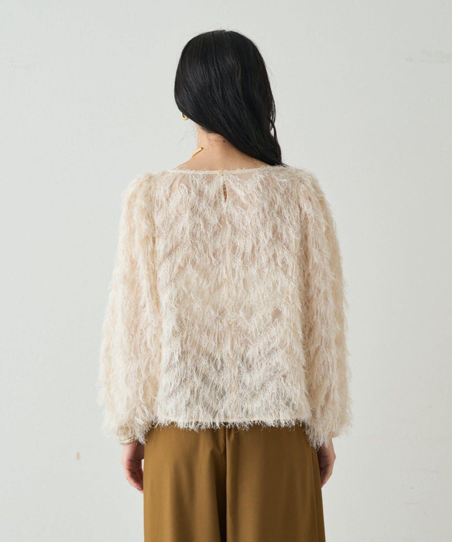 【Loungedress】提花羽毛襯衫