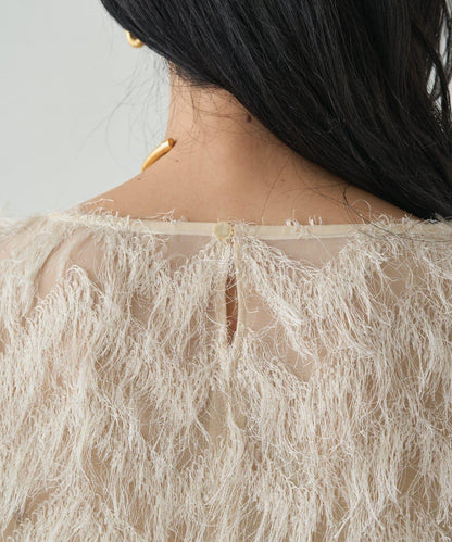 【Loungedress】提花羽毛襯衫