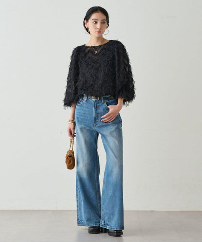 【Loungedress】提花羽毛襯衫