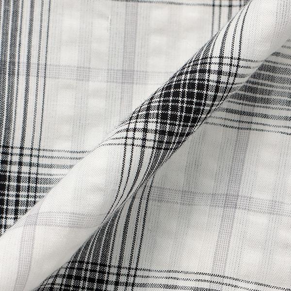 【純棉100%】格紋無袖抽繩襯衫