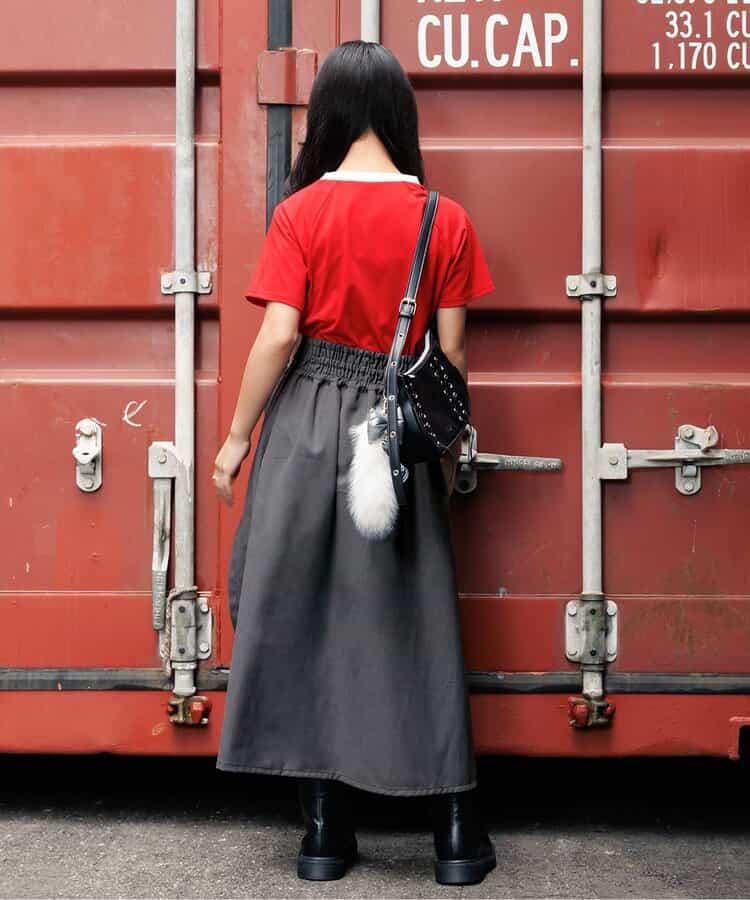 中長款雙層腰帶褲裙