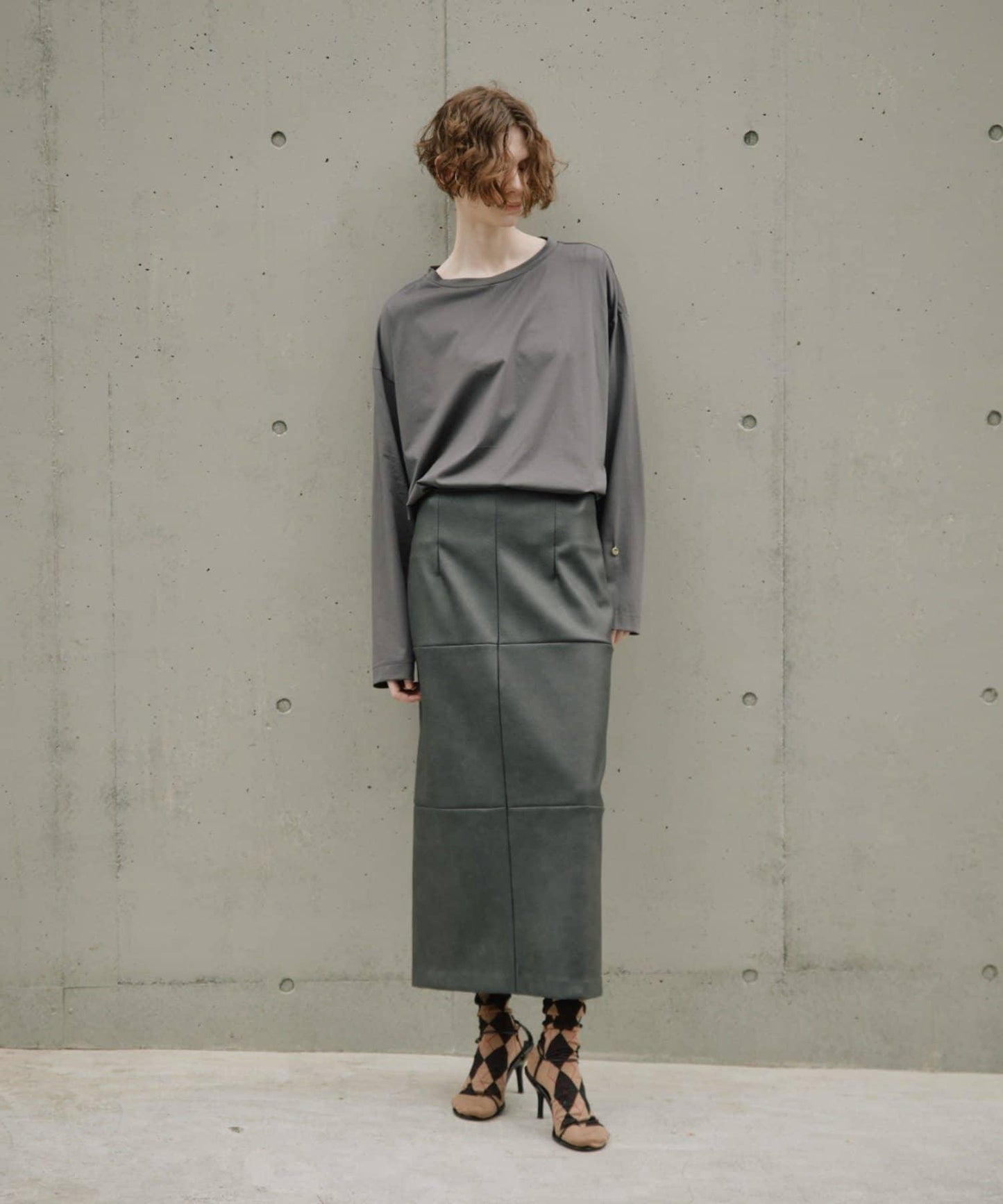 【CEPIE./塞皮艾】皮質裙