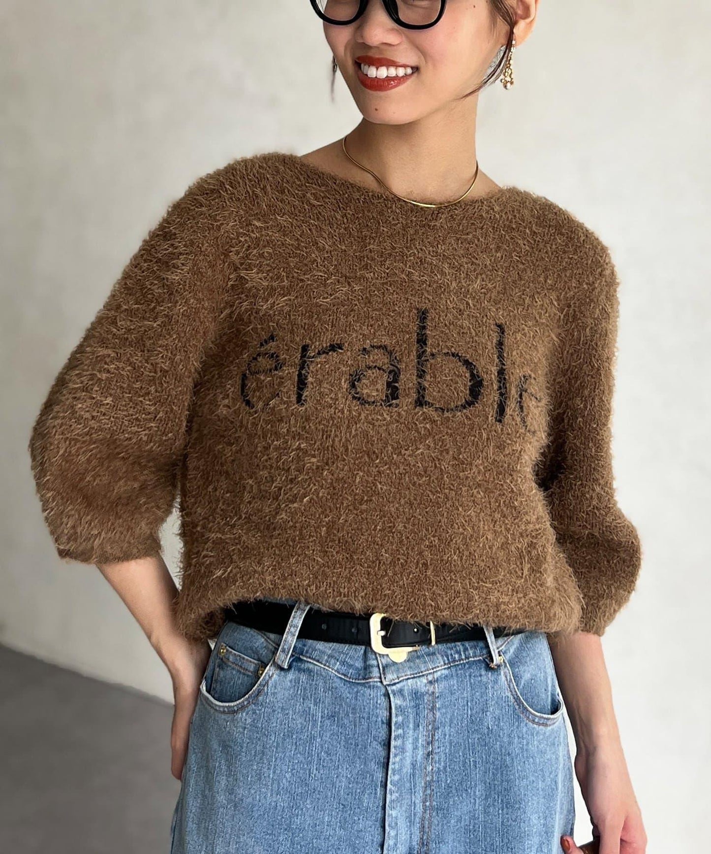 絨毛標誌JQ針織衫